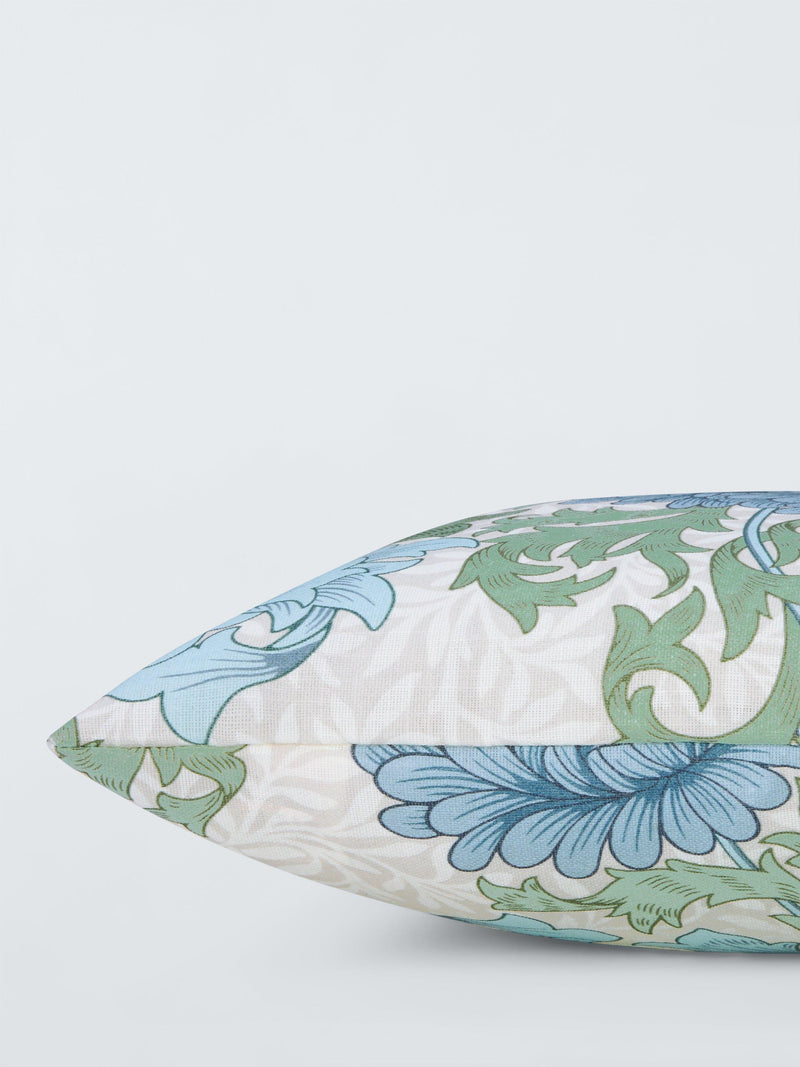 Morris & Co. Chrysanthemum indigo cushion 43x43cm, imported from the UK