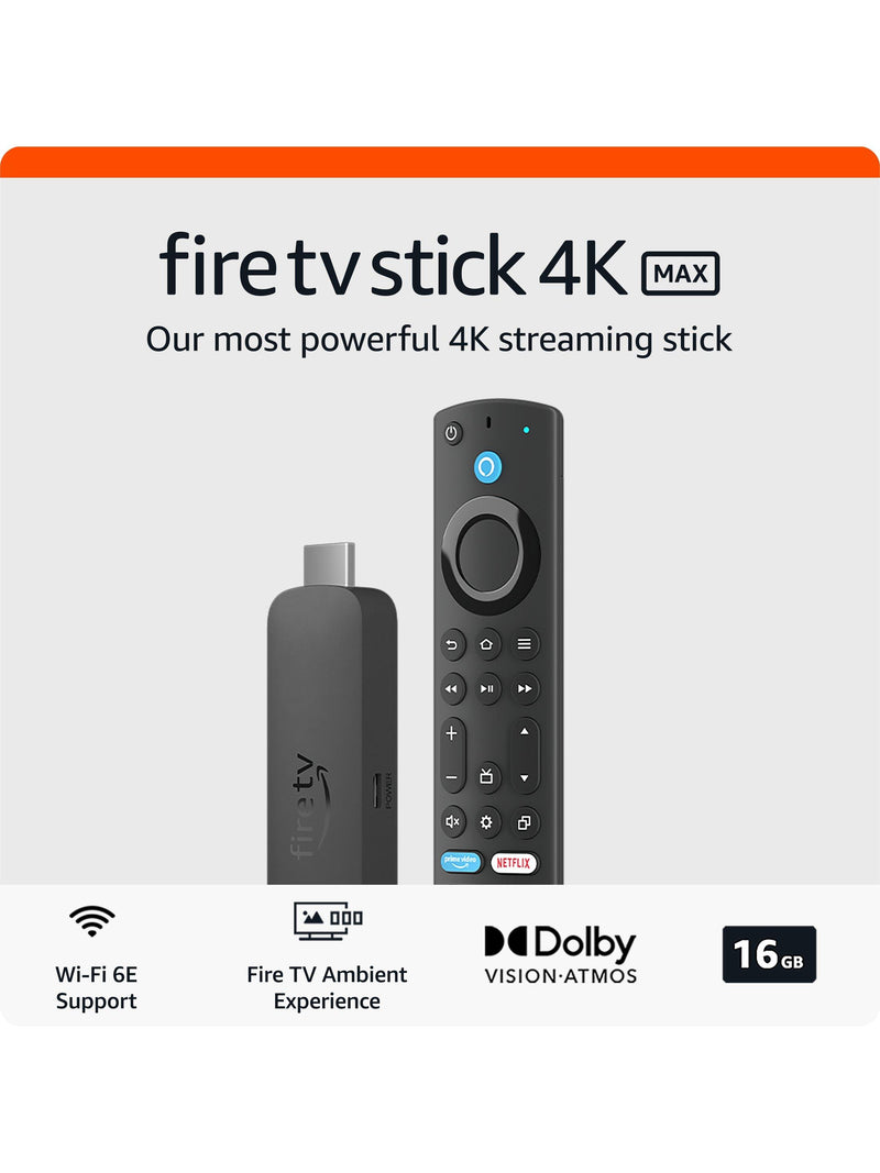 Amazon Fire TV Stick 4K Max 2nd generation streaming device (British brand)