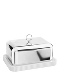 Georg Jensen Bernadotte butter dish stainless steel porcelain, imported from the UK