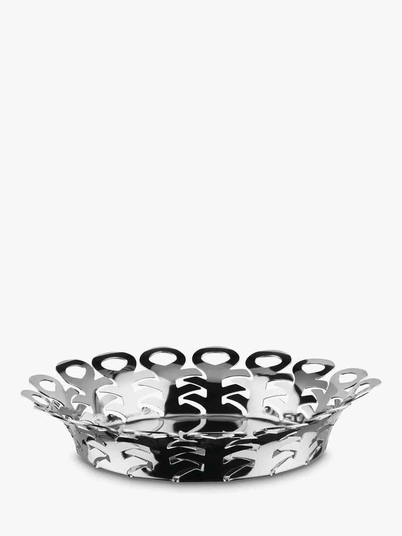 Alessi Vimini Large stainless steel storage basket - British product