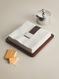 Georg Jensen Bernadotte napkin holder smoked oak stainless steel (British brand)