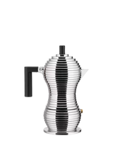 John Lewis Alessi Pulcina Induction Hob Espresso Maker, Black, 3 Cup- Buy online at McGrocer