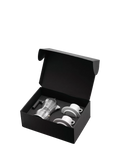 Alessi Pulcina 3-cup espresso maker gift set with 2 porcelain cups (British brand)