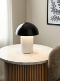 John Lewis mushroom lamp black white H25.5cm - British product