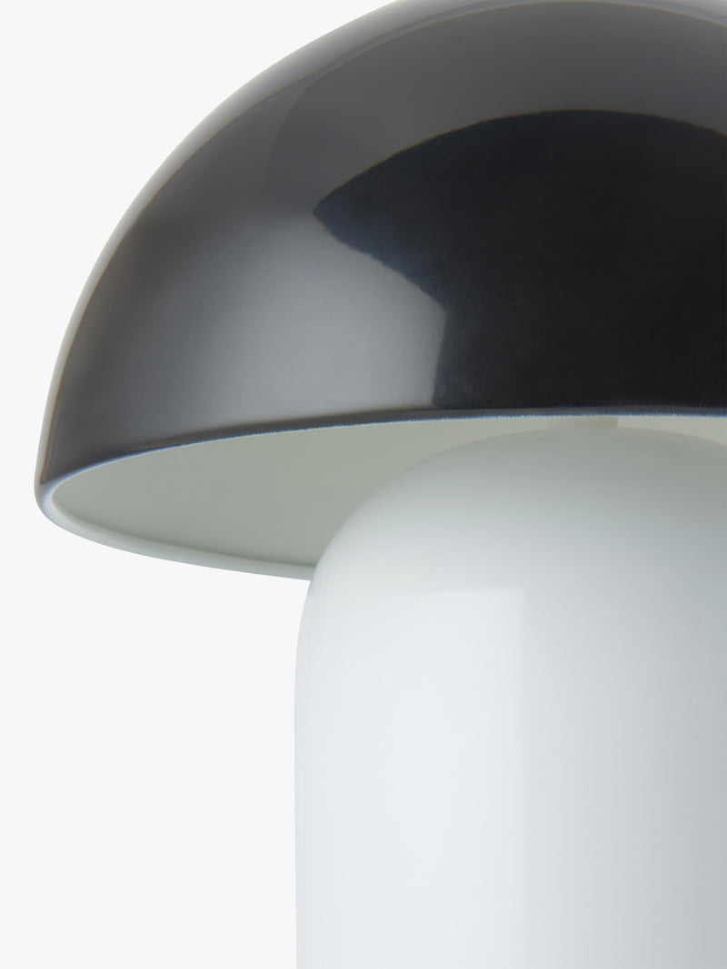 John Lewis mushroom lamp black white H25.5cm - British product