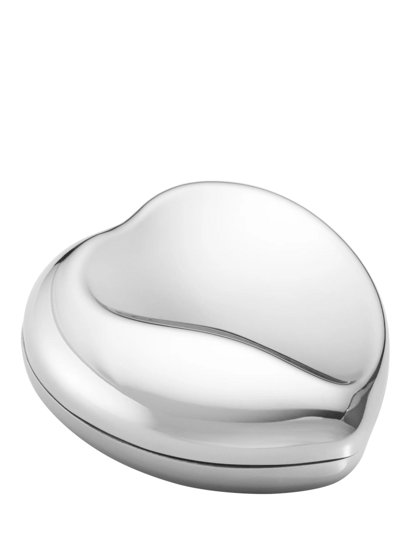 Georg Jensen heart pill box stainless steel (British brand)