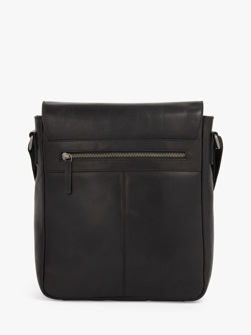 Osprey London leather messenger bag black (British brand)