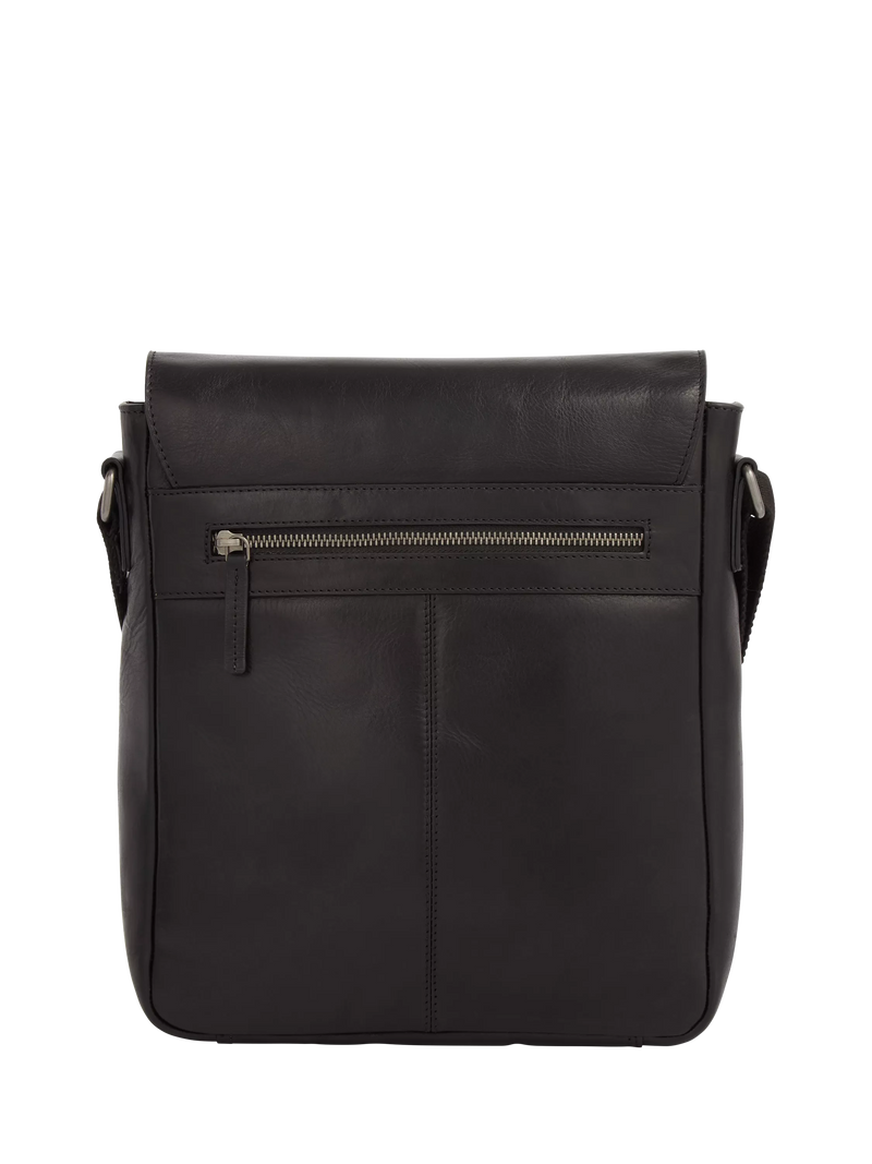 Osprey London leather messenger bag black (British brand)