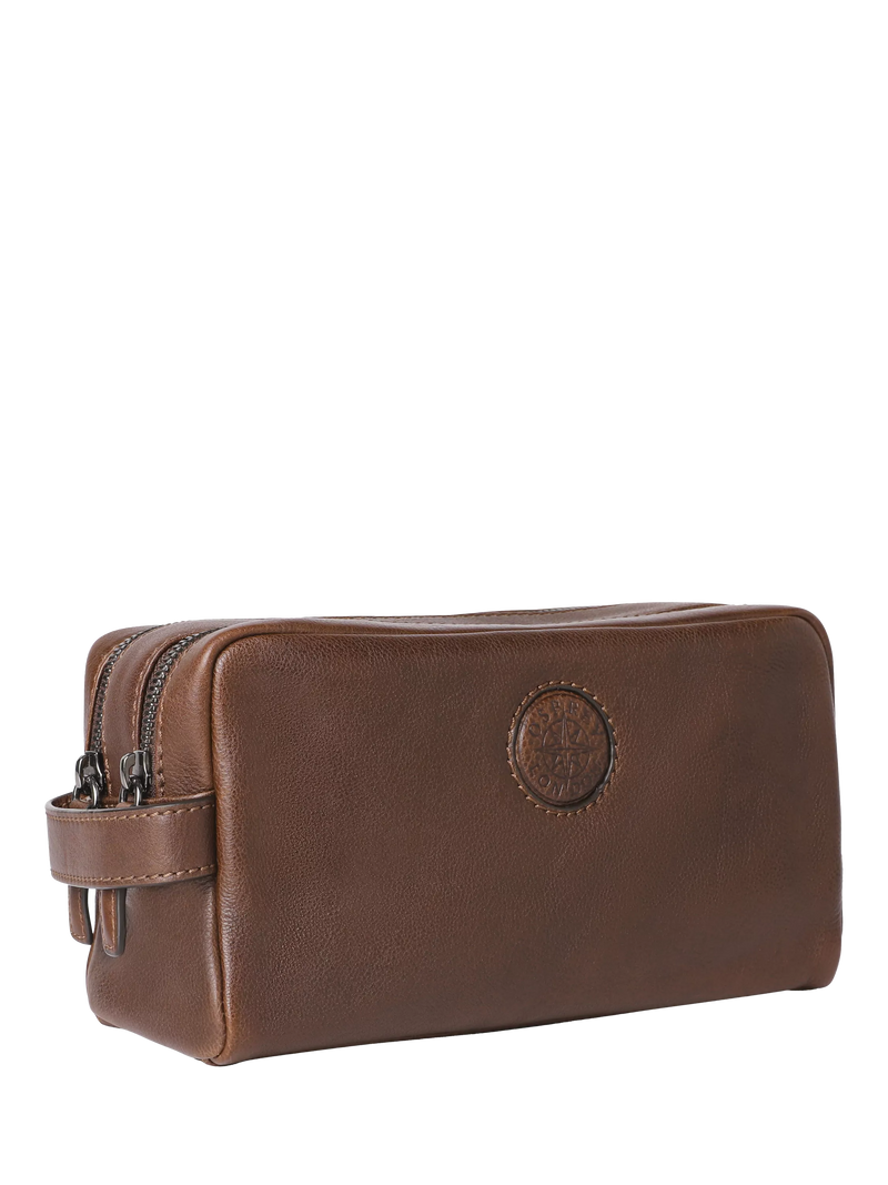 OSPREY LONDON The Compass Leather Washbag