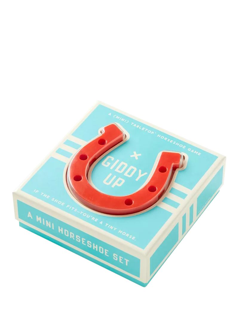 Galison indoor horseshoes game for parties, UK version