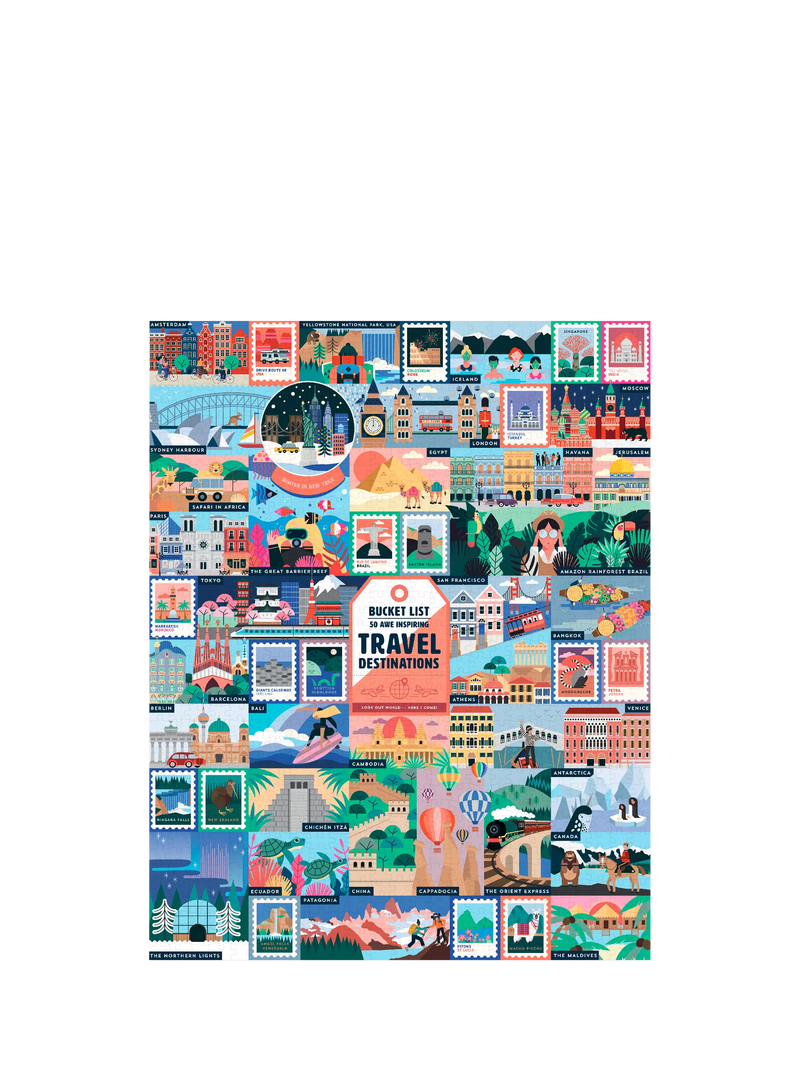Ridley's Travel Destinations jigsaw puzzle 1000 pieces, imported from the UK