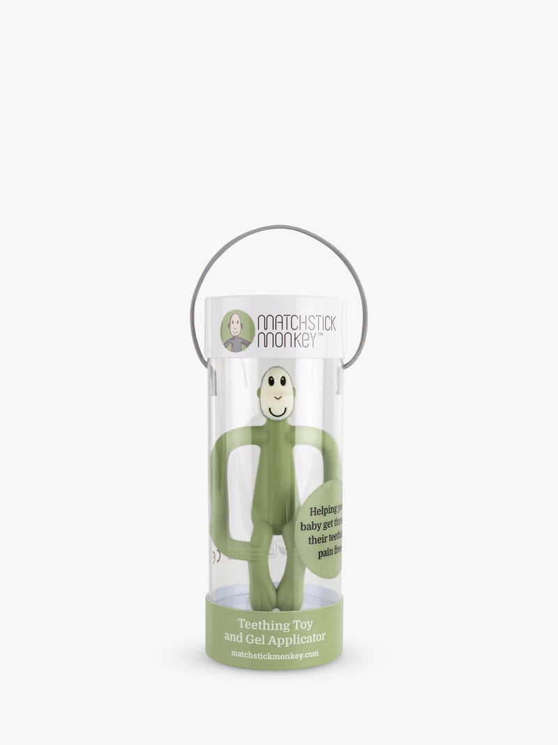 Matchstick Monkey olive teething toy with gel applicator, UK version