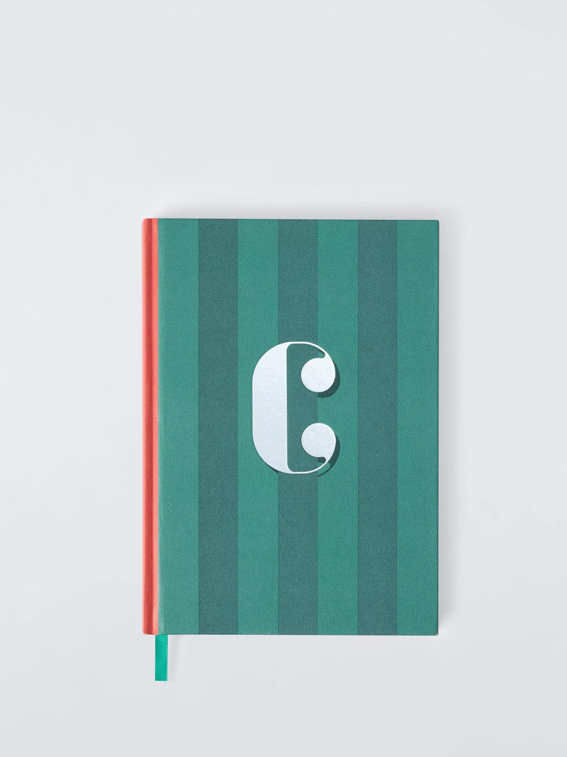 John Lewis Stripe Alphabet Notebook (Letter A) A5 Lined Hardback