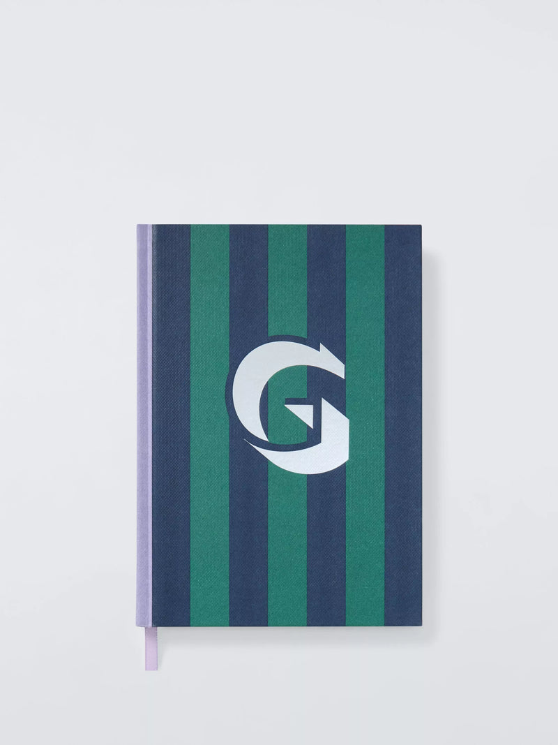 John Lewis Stripe Alphabet Notebook (Letter A) A5 Lined Hardback
