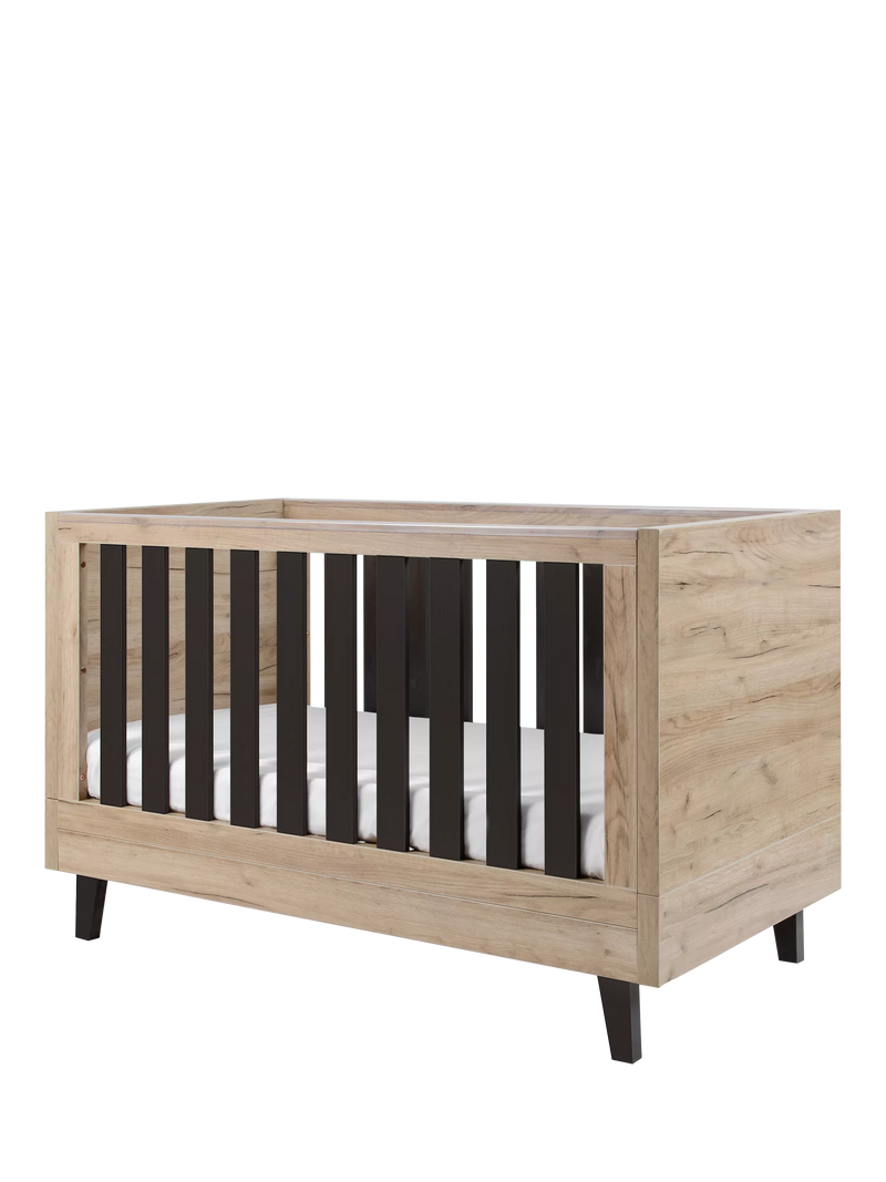 Tutti Bambini cot bed in oak slate finish (British brand)
