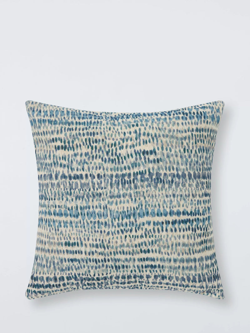 John Lewis Watercolour Abstract Cushion, Blue