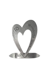 John Lewis English Pewter Company Heart Shaped 10th Wedding Anniversary Tin Stand- Buy online at McGrocer