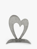 English Pewter Company heart shaped tin stand 10th anniversary - British product