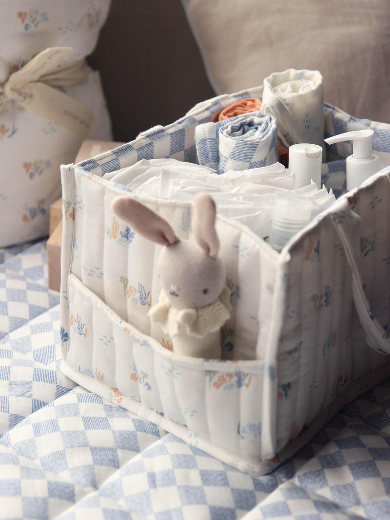 Avery Row quilted nappy caddy 27x20x18cm, UK version