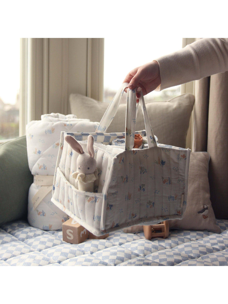 Avery Row quilted nappy caddy 27x20x18cm, UK version