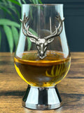 English Pewter Company Glencairn Whisky Crystal Glass Stag Tumbler 200ml - British product