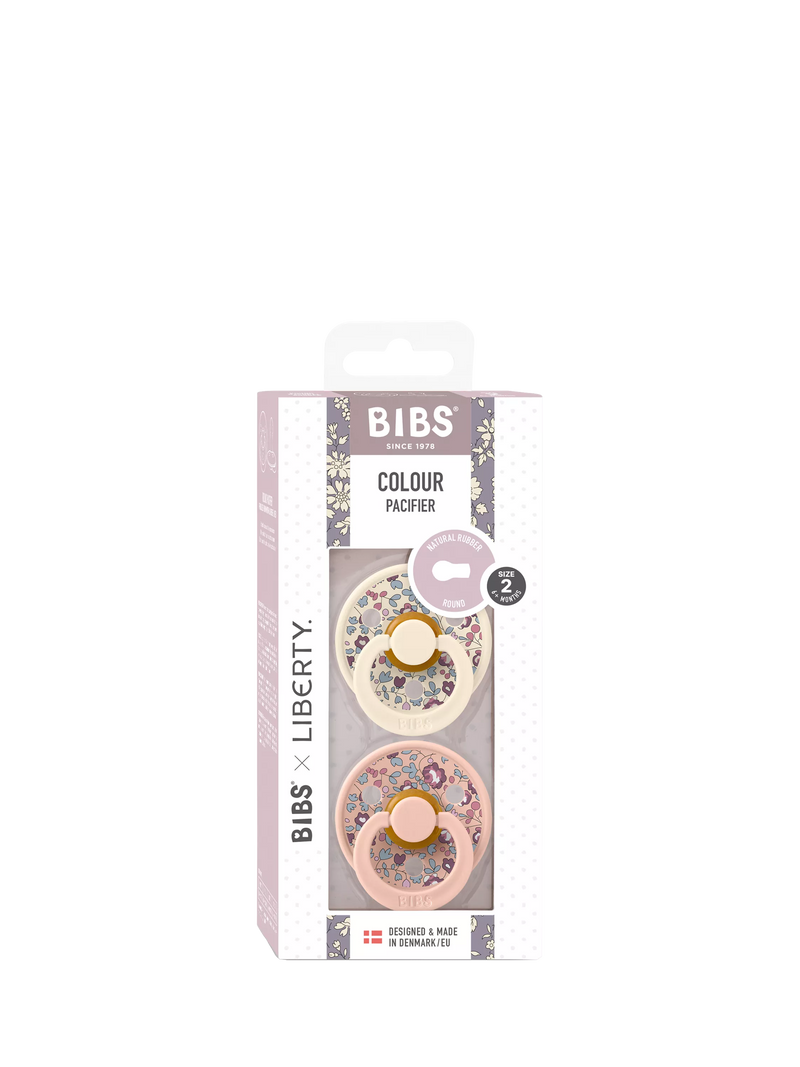 BIBS Liberty Eloise round baby soother pack of 2 - British product