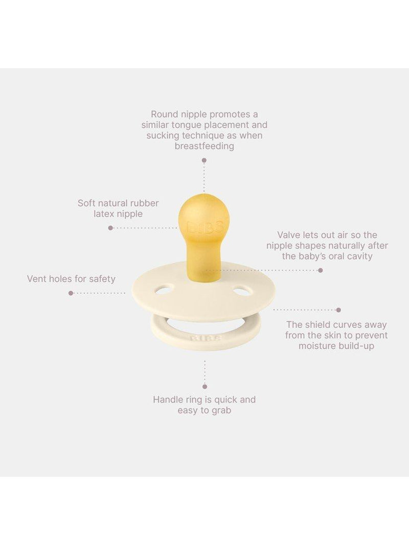 BIBS Liberty Eloise round baby soother pack of 2 - British product