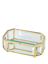 John Lewis kate spade new york 'Treasure You' Bevelled Glass Jewellery Box, Clear- Buy online at McGrocer