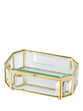 kate spade new york 'Treasure You' bevelled glass jewellery box clear, UK version