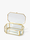kate spade new york 'Treasure You' bevelled glass jewellery box clear, UK version