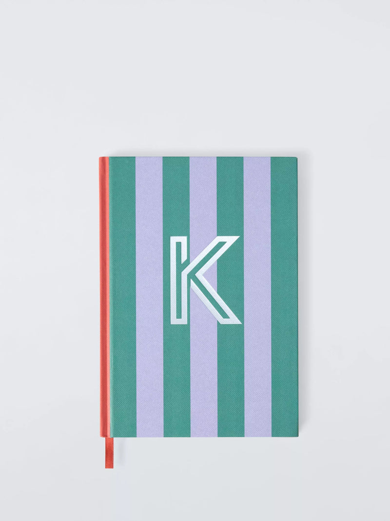 John Lewis Stripe Alphabet Notebook (Letter A) A5 Lined Hardback