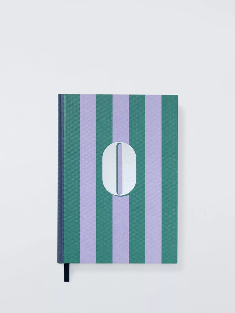 John Lewis Stripe Alphabet Notebook (Letter A) A5 Lined Hardback