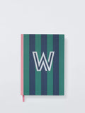 John Lewis Stripe Alphabet Notebook (Letter A) A5 Lined Hardback