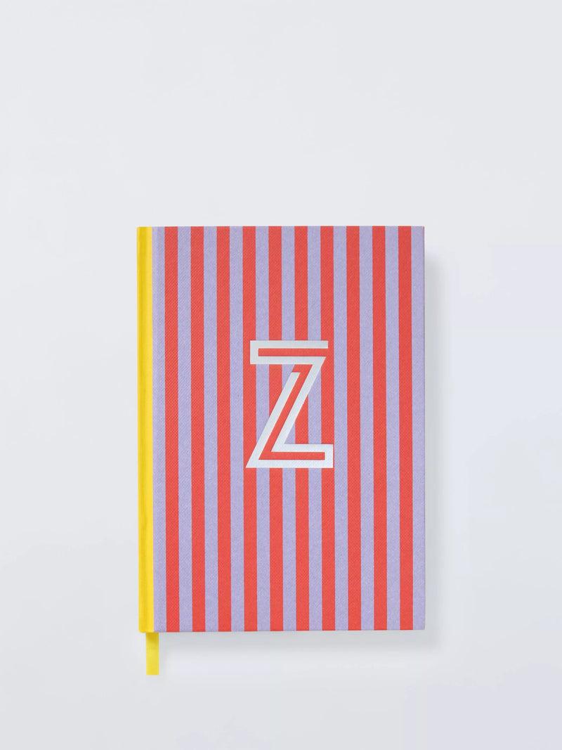 John Lewis Stripe Alphabet Notebook (Letter A) A5 Lined Hardback