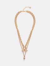 John Lewis Mint Velvet Hanging Bar Pendant Layered Necklace, Gold- Buy online at McGrocer