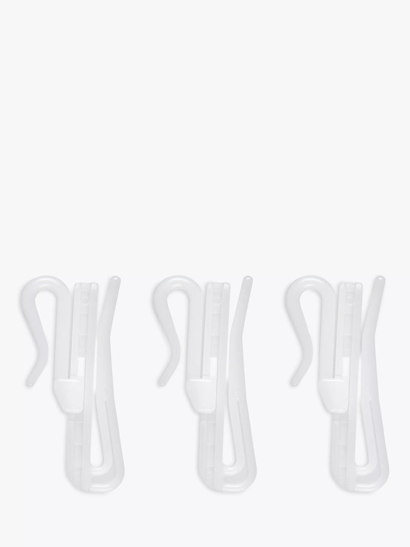 Speedy Products adjustable curtain hooks white pack of 20 - British product