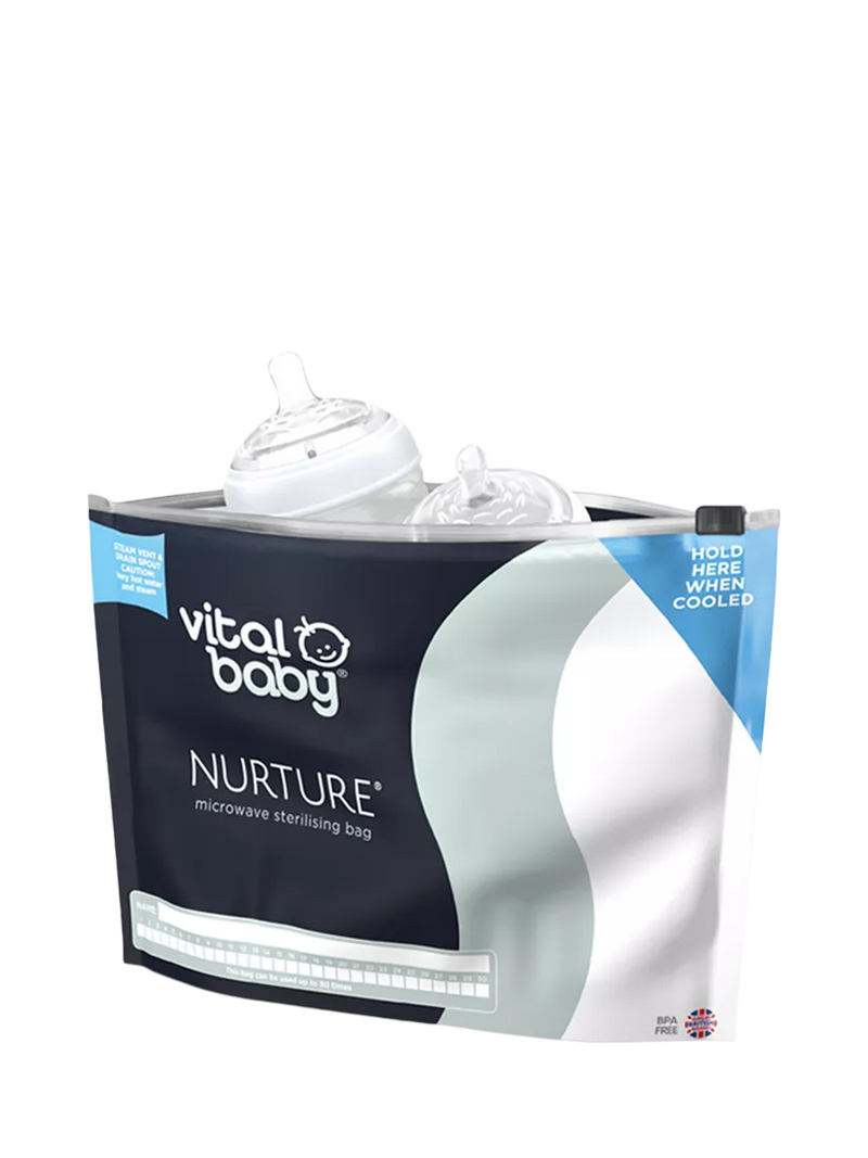 Vital Baby microwave sterilising bags pack of 5, imported from the UK