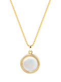 LARNAUTI mother of pearl locket with gold plated case, UK version