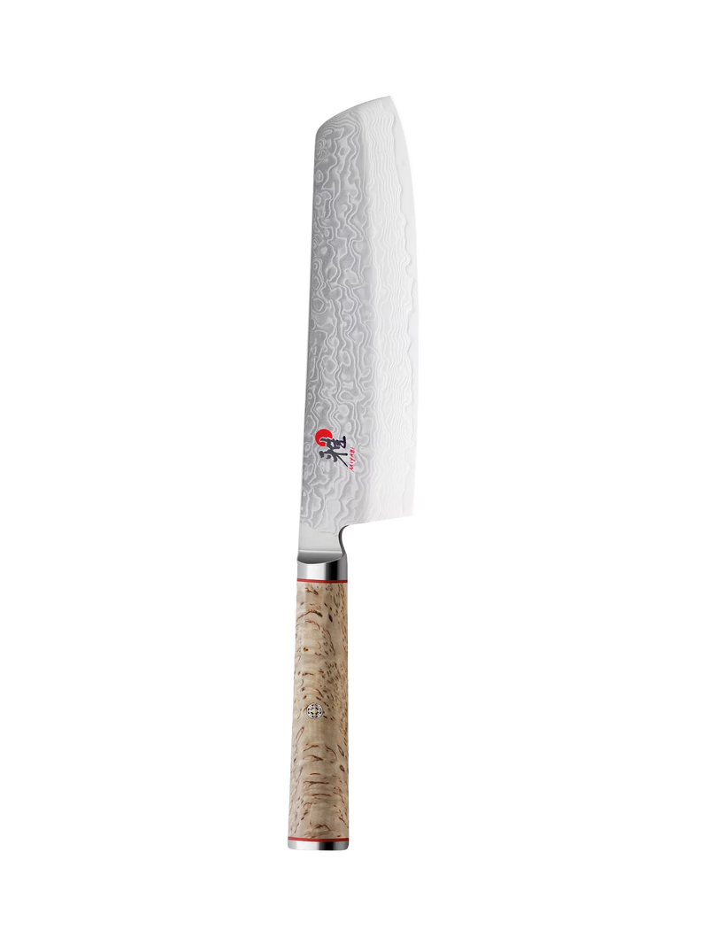 MIYABI 17cm Damascus steel nakiri knife, imported from the UK