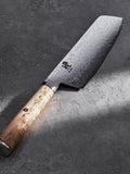 MIYABI 17cm Damascus steel nakiri knife, imported from the UK