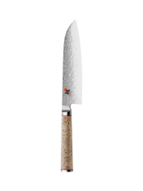 John Lewis MIYABI Damascus Steel Santoku Knife with Birch Wood Handle, 18cm- Buy online at McGrocer