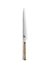 John Lewis MIYABI Damascus Steel Sujihiki Knife with Birch Wood Handle, 24cm- Buy online at McGrocer