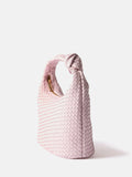 Mint Velvet woven leather knot handle bag pink (British brand)