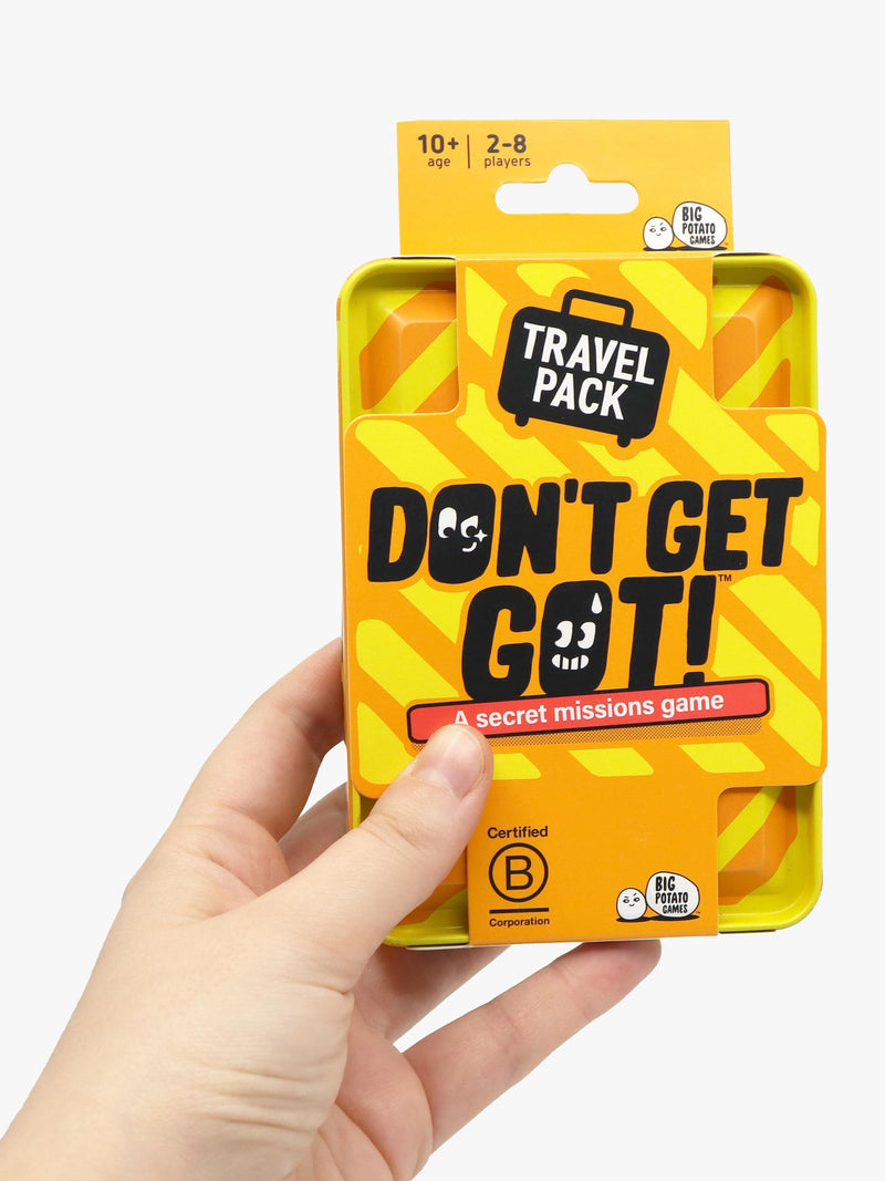 Big Potato Don't Get Got travel game tin, imported from the UK