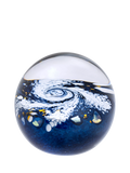 Caithness glass Milky Way paperweight blue, UK version