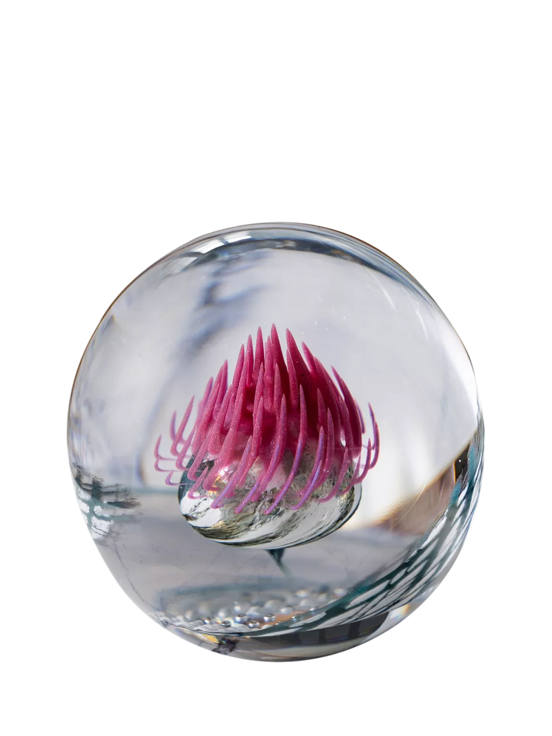 Caithness handmade glass Highland Reel paperweight, UK version