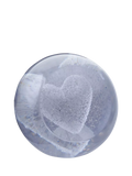 Caithness Glass paperweight silver with heart design (British brand)