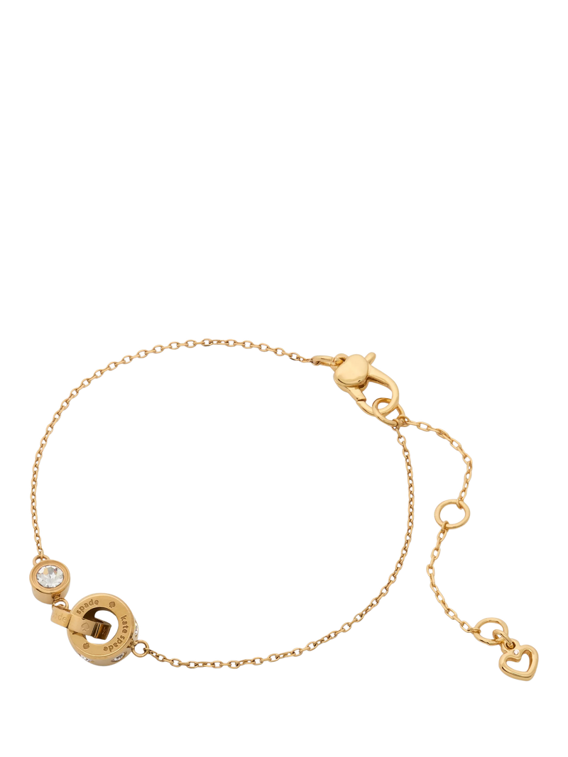 kate spade new york cubic zirconia interlink chain bracelet (British brand)