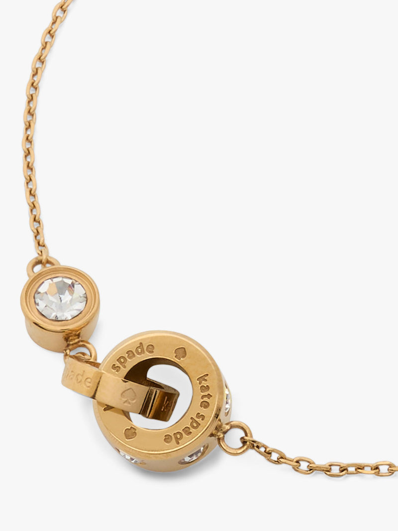 kate spade new york cubic zirconia interlink chain bracelet (British brand)