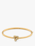 Polished Knot Style Pave Bangle with Cubic Zirconia